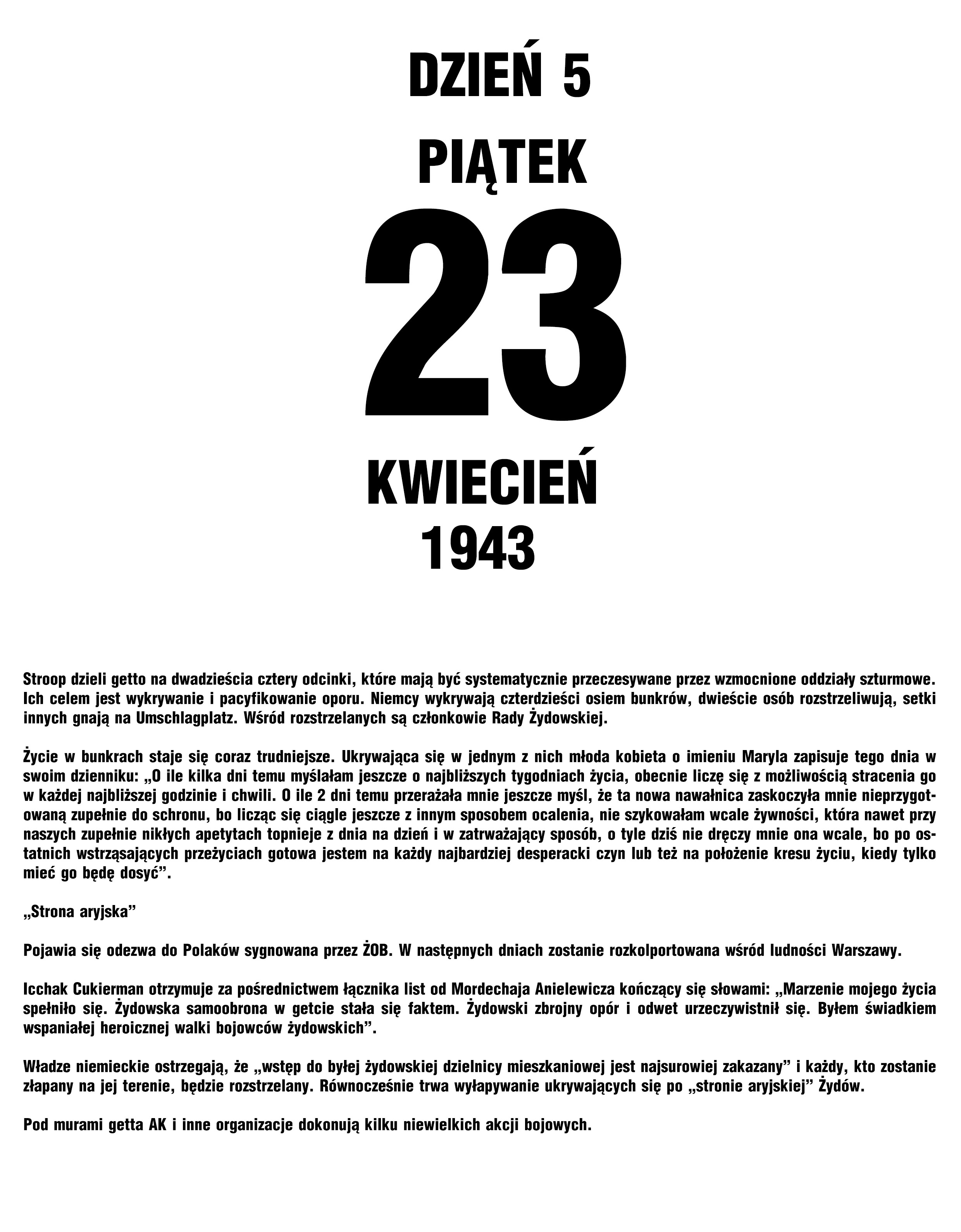  kal 23 kwietnia